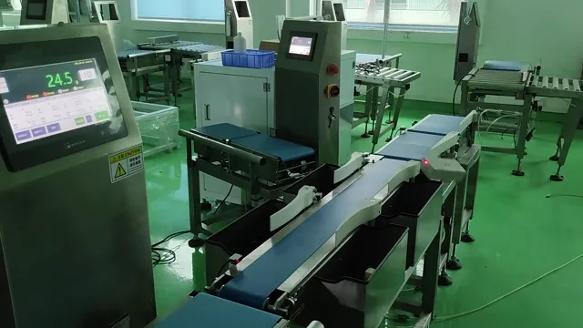 米畦生产车间：成排待出厂检重秤