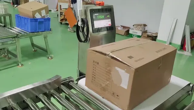 滚筒输送线＋称重段：11.9kg 在线称重